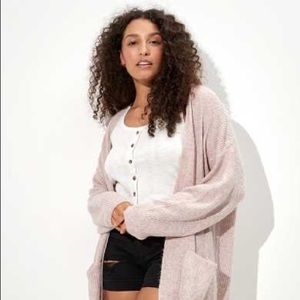 American Eagle Oatmeal Duster Style Cardigan